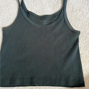 Brandy Melville Black Ribbed Crop Top